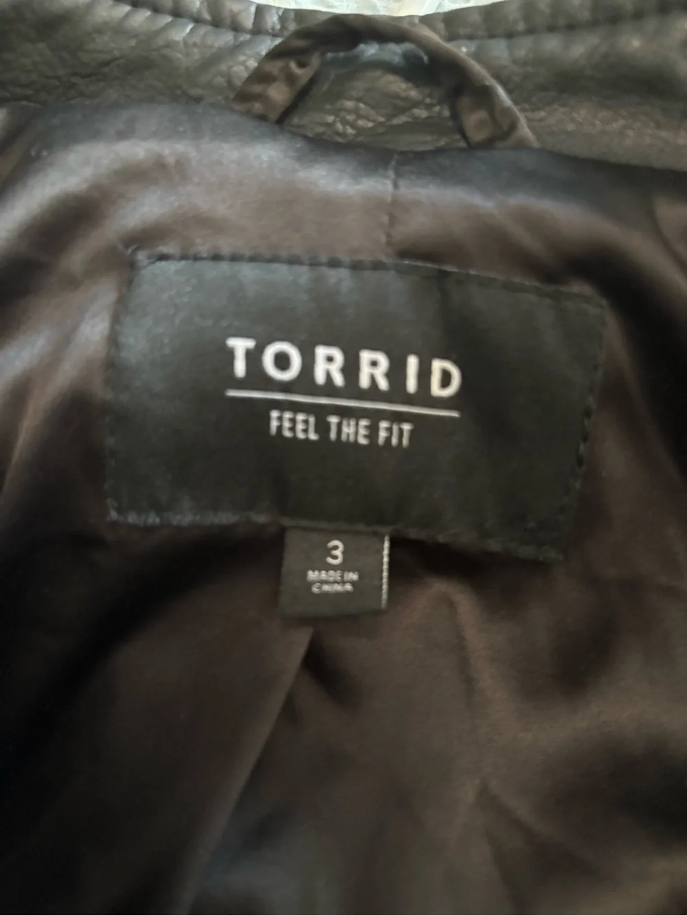 torrid Black Faux Leather Moto Jacket with Quilted Sleeve Detail sz 3X